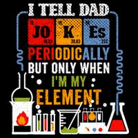 I Tell Dad Jokes Periodically Fathers Day Chemistry Lovers Women's Crop Top Tee