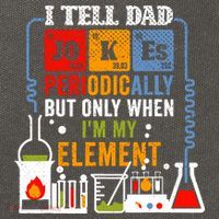 I Tell Dad Jokes Periodically Fathers Day Chemistry Lovers Cotton Canvas Backpack
