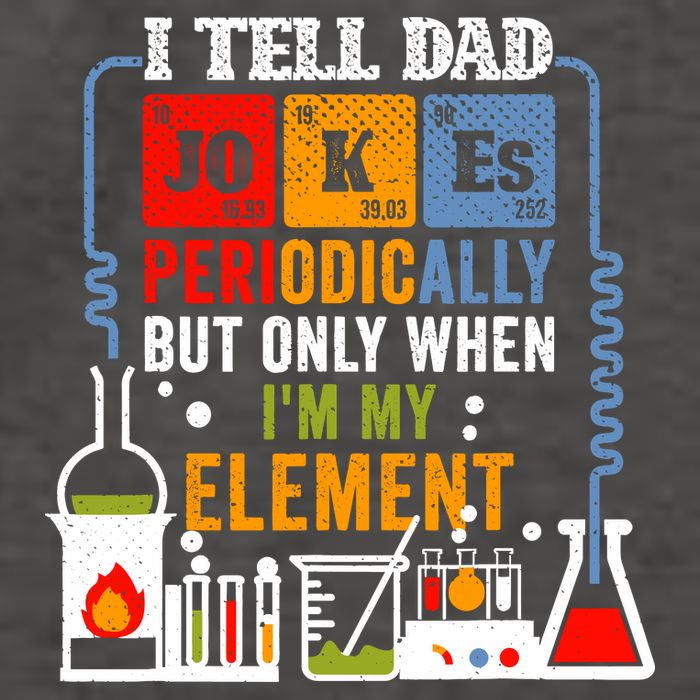 I Tell Dad Jokes Periodically Fathers Day Chemistry Lovers Vector Backpack