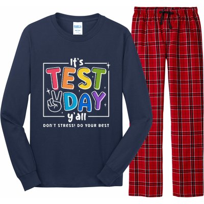 ItS Test Day YAll DonT Stress Do Your Best Teacher Test Long Sleeve Pajama Set