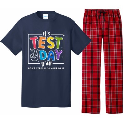 ItS Test Day YAll DonT Stress Do Your Best Teacher Test Pajama Set