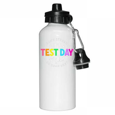 ItS Test Day YAll Funny Testing Day For Teacher Student Aluminum Water Bottle