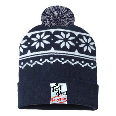 ItS Test Day You Got This Teacher Testing USA-Made Snowflake Beanie