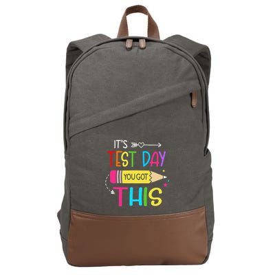 Its Test Day You Got This Testing Day Teacher Student Gifts Cotton Canvas Backpack
