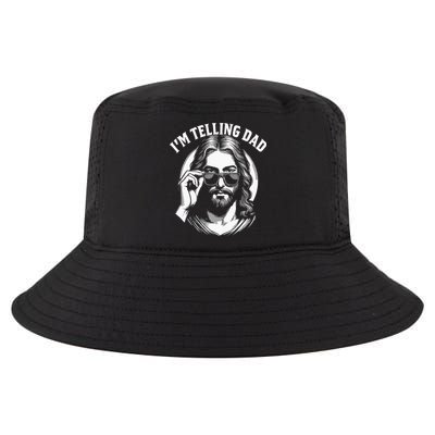 Im Telling Dad Funny Religious Christian Jesus Meme Cool Comfort Performance Bucket Hat
