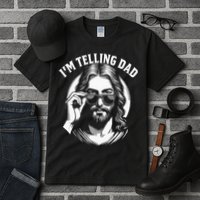 Im Telling Dad Funny Religious Christian Jesus Meme Tall T-Shirt