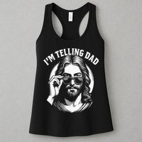 Im Telling Dad Funny Religious Christian Jesus Meme Womens Tank Top