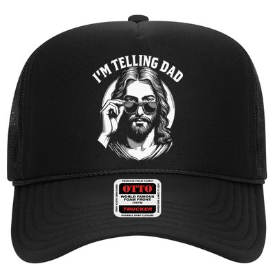 Im Telling Dad Funny Religious Christian Jesus Meme Hat