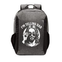 Im Telling Dad Funny Religious Christian Jesus Meme Vector Backpack
