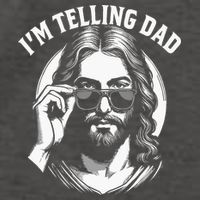 Im Telling Dad Funny Religious Christian Jesus Meme Vector Backpack
