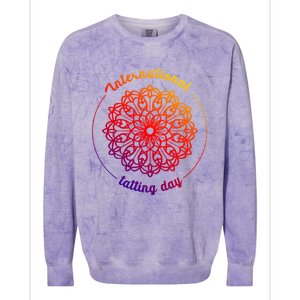 International Tatting Day Lace Textile Art Craft Diy Gift Colorblast Crewneck Sweatshirt