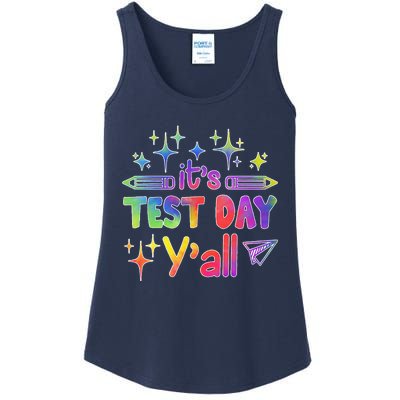 ItS Test Day Yall Tie Dye Test Day Teacher School Ladies Essential Tank