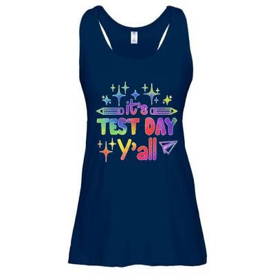 ItS Test Day Yall Tie Dye Test Day Teacher School Ladies Essential Flowy Tank