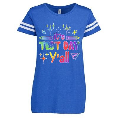 ItS Test Day Yall Tie Dye Test Day Teacher School Enza Ladies Jersey Football T-Shirt