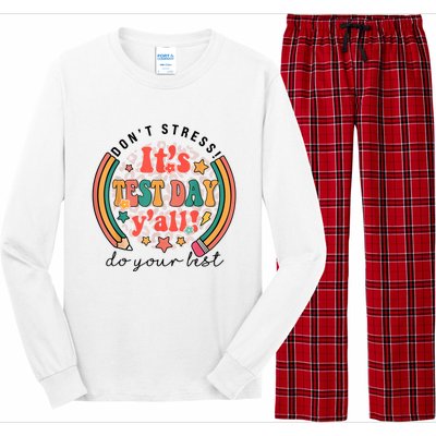 It's Test Day Y'all Funny Testing Day For Teacher Student Long Sleeve Pajama Set