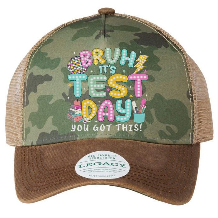 It’s Test Day Rock The School Test Day Teacher Legacy Tie Dye Trucker Hat