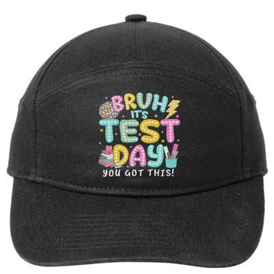 It’s Test Day Rock The School Test Day Teacher 7-Panel Snapback Hat
