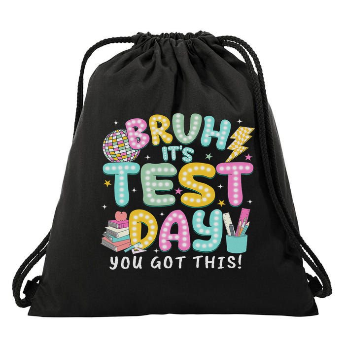 It’s Test Day Rock The School Test Day Teacher Drawstring Bag