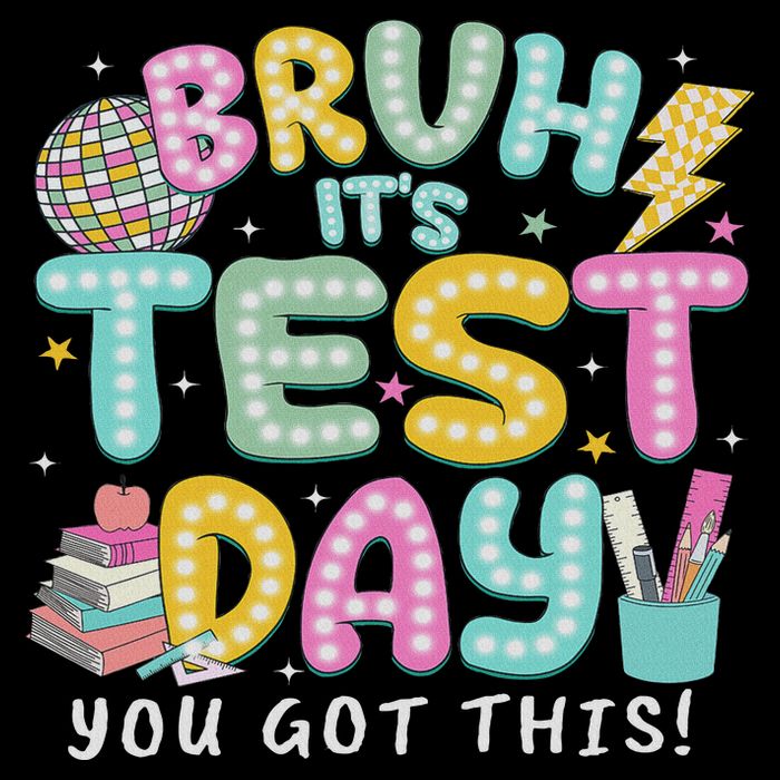 It’s Test Day Rock The School Test Day Teacher Drawstring Bag