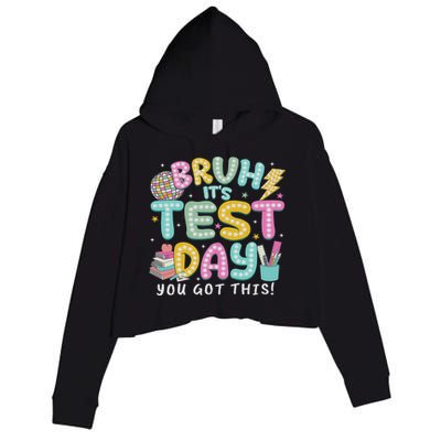 It’s Test Day Rock The School Test Day Teacher Crop Fleece Hoodie