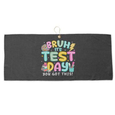 It’s Test Day Rock The School Test Day Teacher Large Microfiber Waffle Golf Towel