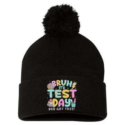 It’s Test Day Rock The School Test Day Teacher Pom Pom 12in Knit Beanie