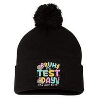It’s Test Day Rock The School Test Day Teacher Pom Pom 12in Knit Beanie