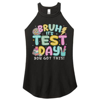 It’s Test Day Rock The School Test Day Teacher Women's Perfect Tri Rocker Tank