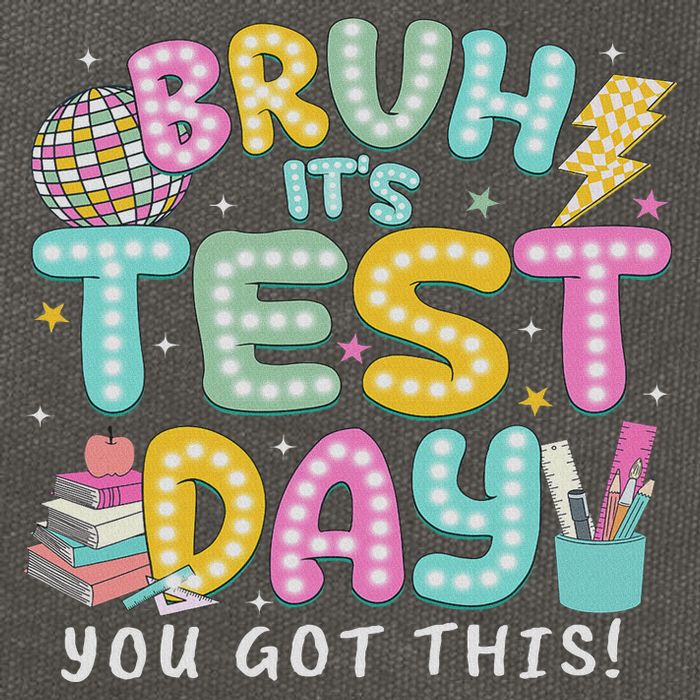 It’s Test Day Rock The School Test Day Teacher Cotton Canvas Backpack