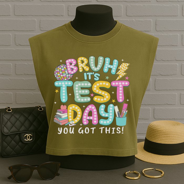 It’s Test Day Rock The School Test Day Teacher Garment-Dyed Women's Muscle Tee