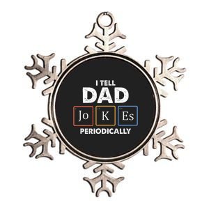 I Tell Dad Jokes Periodically Metallic Star Ornament