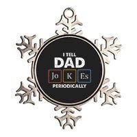 I Tell Dad Jokes Periodically Metallic Star Ornament