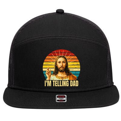 IM Telling Dad Religious Christian Jesus 7 Panel Mesh Trucker Snapback Hat