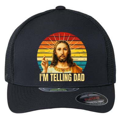 IM Telling Dad Religious Christian Jesus Flexfit Unipanel Trucker Cap