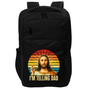 IM Telling Dad Religious Christian Jesus Impact Tech Backpack