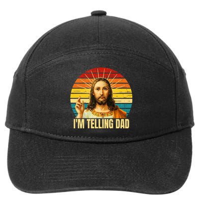 IM Telling Dad Religious Christian Jesus 7-Panel Snapback Hat