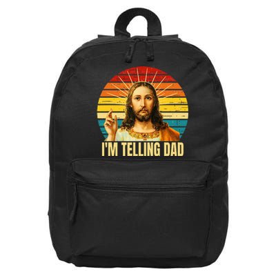 IM Telling Dad Religious Christian Jesus 16 in Basic Backpack