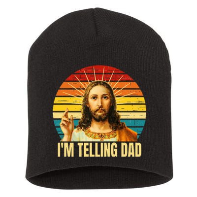 IM Telling Dad Religious Christian Jesus Short Acrylic Beanie