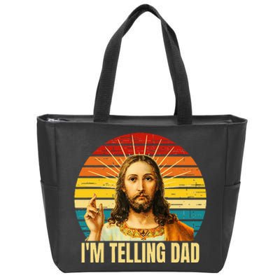 IM Telling Dad Religious Christian Jesus Zip Tote Bag