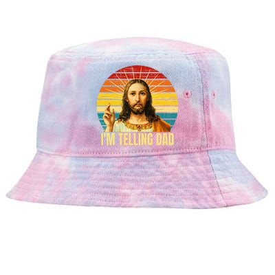 IM Telling Dad Religious Christian Jesus Tie-Dyed Bucket Hat