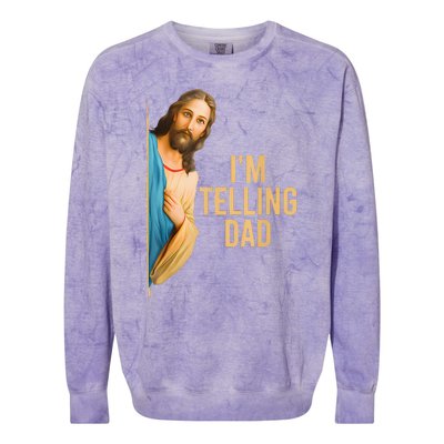 IM Telling Dad Jesus Meme Colorblast Crewneck Sweatshirt