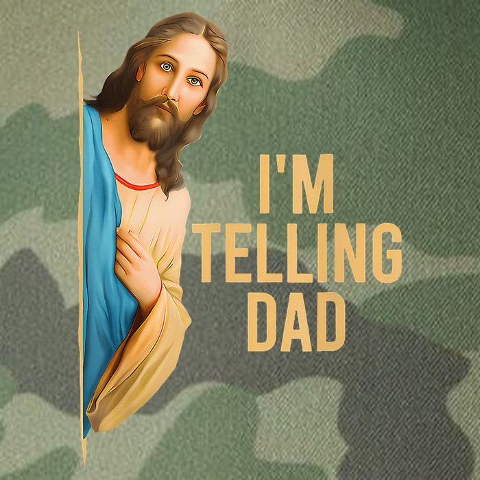 IM Telling Dad Jesus Meme Legacy Tie Dye Trucker Hat