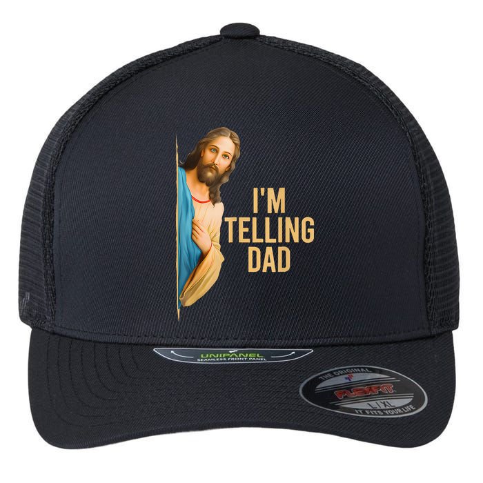 IM Telling Dad Jesus Meme Flexfit Unipanel Trucker Cap