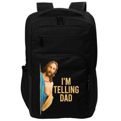 IM Telling Dad Jesus Meme Impact Tech Backpack
