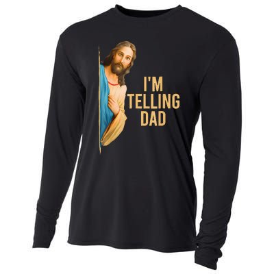 IM Telling Dad Jesus Meme Cooling Performance Long Sleeve Crew