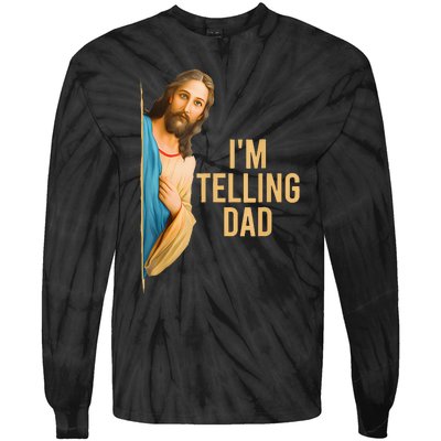 IM Telling Dad Jesus Meme Tie-Dye Long Sleeve Shirt