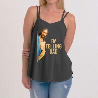 IM Telling Dad Jesus Meme Women's Strappy Tank