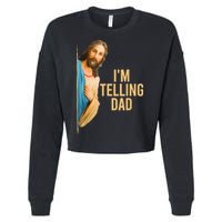 IM Telling Dad Jesus Meme Cropped Pullover Crew