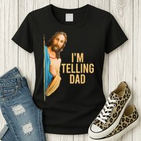 IM Telling Dad Jesus Meme Womens T-Shirt
