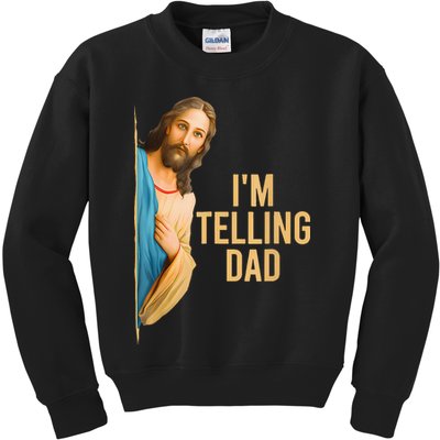 IM Telling Dad Jesus Meme Kids Sweatshirt